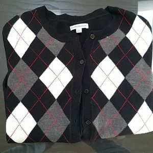 Croft & Barrow plaid button up cardigan